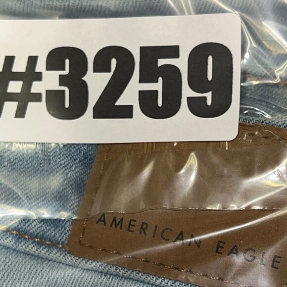 AEO Jeans Blue Denim Hi Rise Jegging Crop Women 0 Short Distressed Stretch - Picture 13 of 13